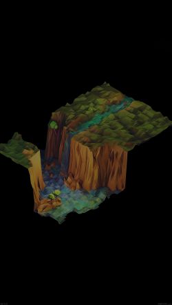 ae58-illust-falls-small-dark-triangle-art-nature