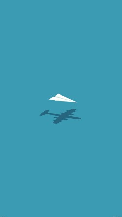 af22-rc-plane-minimal-blue-art-illust-cute