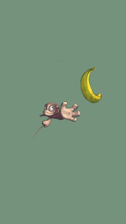 ai39-monkey-banana-love-illust-art-minimal