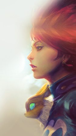am99-girl-illust-anime-art-paint-fly-red-hair-flare