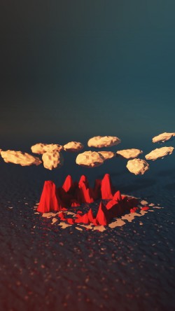 an91-low-poly-art-abstract-illust-island-dark