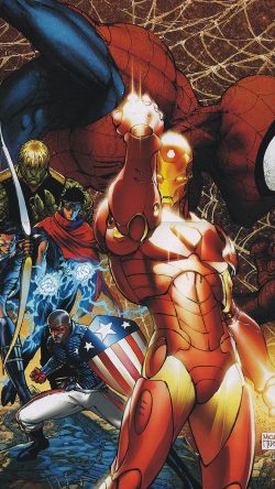 aq74-spiderman-ironman-civilwar-art-poster-illustration