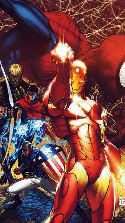 aq75-spiderman-ironman-civilwar-art-poster-illustration-flare