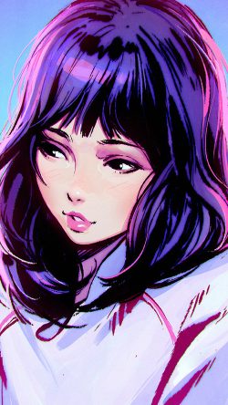 aw57-ilya-kuvshinov-girl-purple-face-illustration-art