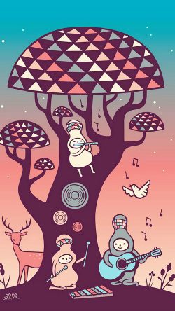 ax18-cute-music-characters-illustration-art-red