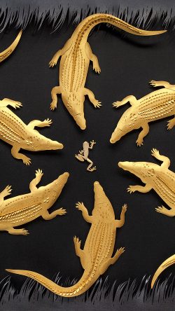 ba11-gold-alligator-frog-illustration-art