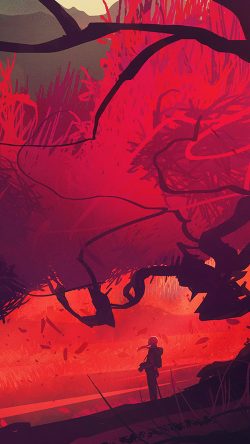 bc76-fall-autume-tree-anime-paint-art-illustration