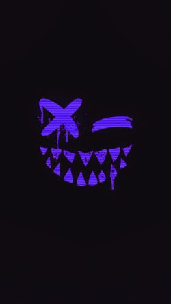 bj07-art-smile-dark-horror-face-simple-purple