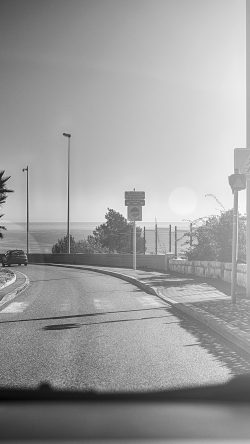 ms88-car-drive-seaside-nature-beach-city-dark-bw