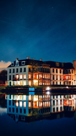 nc42-house-night-happy-town-sky-blue