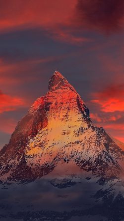 no94-swizeland-zermatt-mountain-red-nature