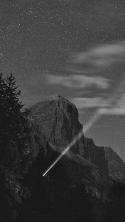 Mountain Light Blue Sky Cloud Nature BW Dark