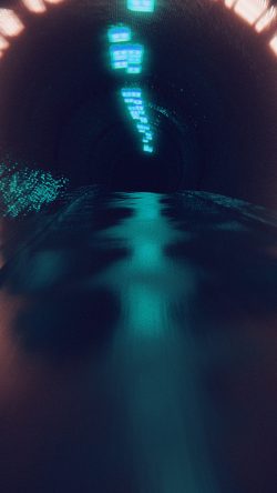vv69-car-drive-tunnel-blue-night-pattern-background-dark